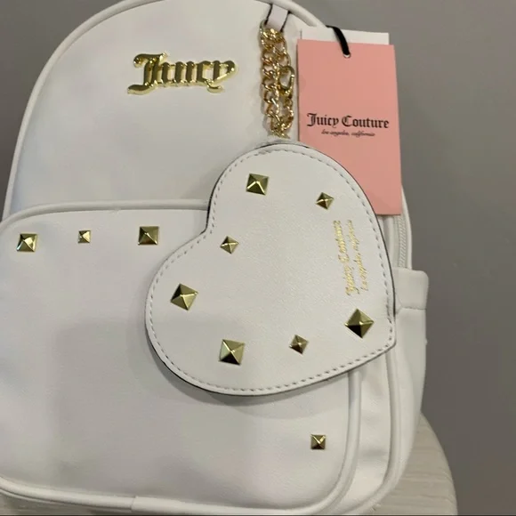 NWT Juicy Couture White Gold Accent Backpack display picture 1
